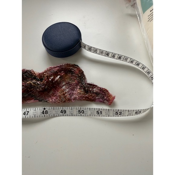 Hand Knit Shawl Wrap Scarf Boho Textured Pink Multicolor Cottagecore Festival - Picture 3 of 4